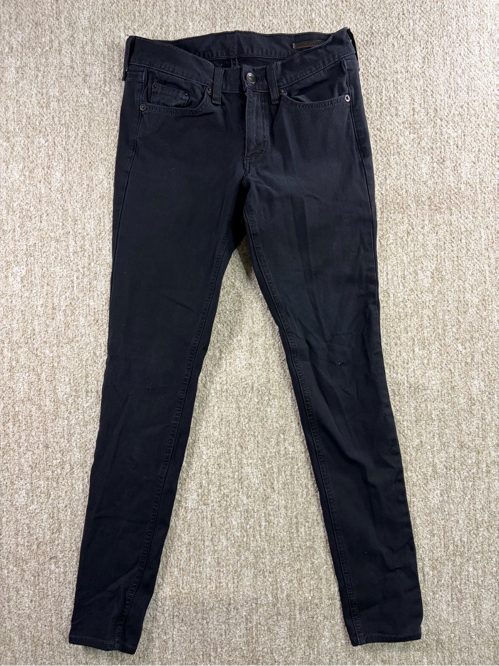 rag & bone Black Denim Jeans with Leather Label
